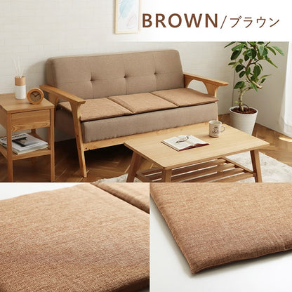 クッション 日本製 ベンチシート フリーシート 無地 シンプル ベージュ 約40×120cm かわいい おしゃれ(代引不可)