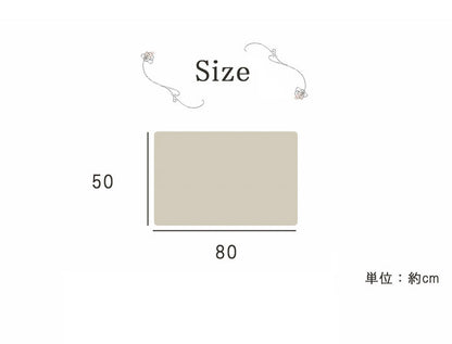 玄関マット ボリューム 滑りにくい 丸洗いOK 花柄 立体的 清潔 お洒落 50×80cm おしゃれ かわいい(代引不可)