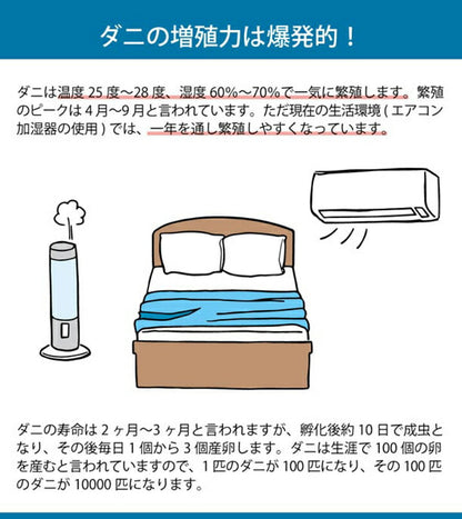 滅ダニ ダブル 製品 寝具 清潔 快適 敷き布団 ダニ増殖抑制 日本製 無地 シンプル ダブルロング 約140×210cm(代引不可)