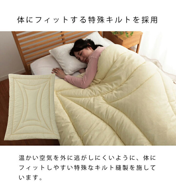 滅ダニ シングル 製品 寝具 清潔 快適 掛け布団 ダニ増殖抑制 日本製 無地 シンプル シングルロング 約150×210cm(代引不可)
