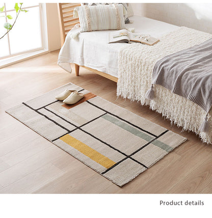 ウィルトンカーペット カーペット デザインラグ ウィルトンカーペット 長方形 アイボリー 北欧柄 ライン柄 約160×230cm(代引不可)