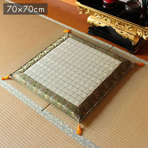 日本製 い草 御前座布団 盆 法事 仏前 掛川織 シンプル 約70×70cm 松川(代引不可)