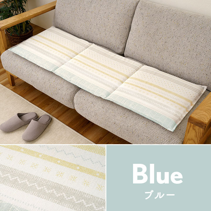 クッション 約43×130cm 日本製 フリーシート ベンチシート 北欧 洗える かわいい 折りたたみ スラブ生地 おしゃれ 国内綿入れ加工 カークッション ダイニング(代引不可)