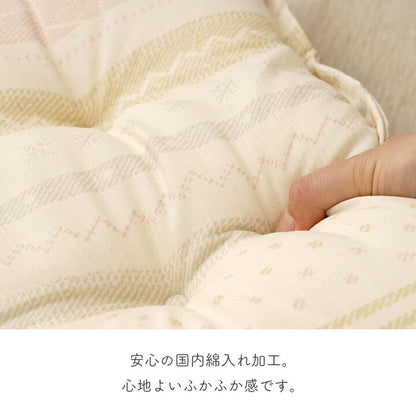 クッション シート 約43×43cm 日本製 北欧 洗える かわいい ひも付き 紐付き おしゃれ 国内綿入れ加工 ふかふか カークッション ダイニングチェア 座布団(代引不可)