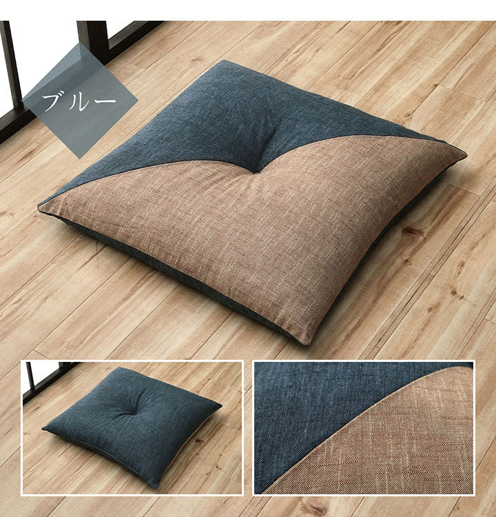 和モダン 座布団 日本製 国産 和室 洋室 先染め 織物 綿 約60×60cm