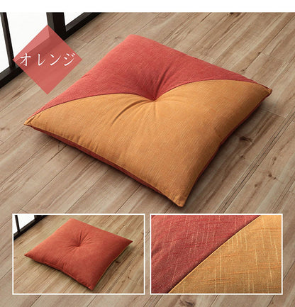 和モダン 座布団 日本製 国産 和室 洋室 先染め 織物 綿 約60×60cm おしゃれ かわいい ざぶとん もえ(代引不可)