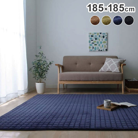 ラグ 正方形 185×185 無地 カーペット 絨毯 もっちり もちもち ラグマット マット 滑り止め加工 オールシーズン おしゃれ 北欧 シンプル かわいい インテリア 韓国インテリア じゅうたん(代引不可)