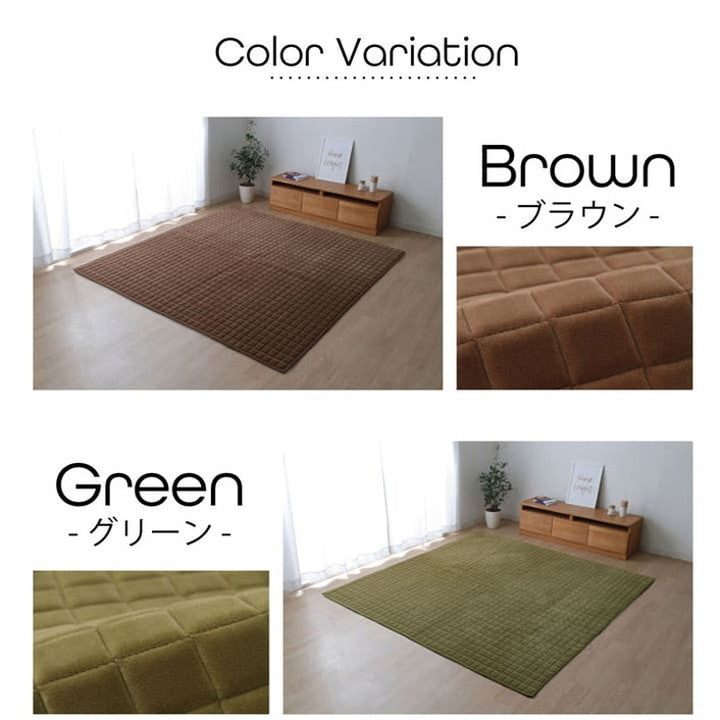 ラグ 正方形 185×185 無地 カーペット 絨毯 もっちり もちもち ラグマット マット 滑り止め加工 オールシーズン おしゃれ 北欧 シンプル かわいい インテリア 韓国インテリア じゅうたん(代引不可)