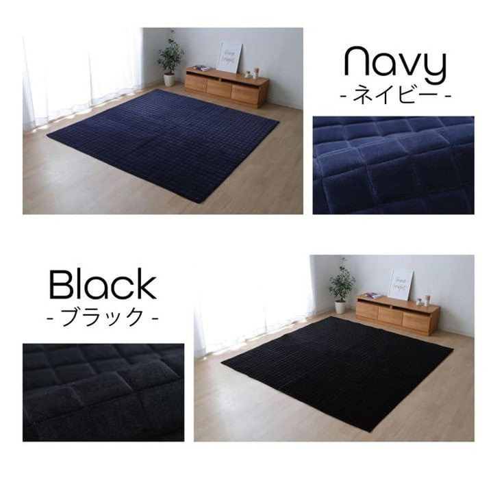 ラグ 正方形 185×185 無地 カーペット 絨毯 もっちり もちもち ラグマット マット 滑り止め加工 オールシーズン おしゃれ 北欧 シンプル かわいい インテリア 韓国インテリア じゅうたん(代引不可)
