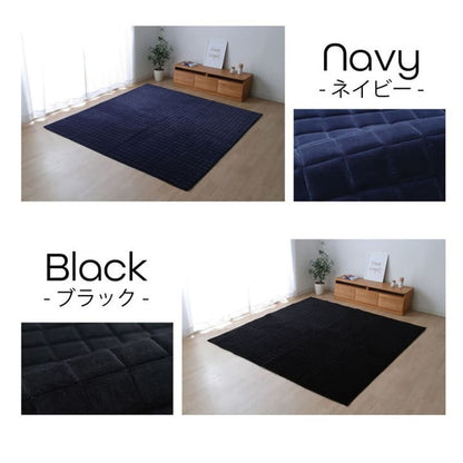 ラグ 正方形 185×185 無地 カーペット 絨毯 もっちり もちもち ラグマット マット 滑り止め加工 オールシーズン おしゃれ 北欧 シンプル かわいい インテリア 韓国インテリア じゅうたん(代引不可)