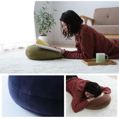 クッション 円形 セアテ 直径20×40cm 無地 もっちり ボルスター インテリア おしゃれ ギフト プレゼント 贈り物 シンプル オールシーズン 枕 抱き枕 まくら もちもち もっちり ふわふわ ふんわり(代引不可)