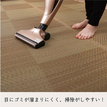 カーペット ござ 日本製 江戸間3畳 約174×261cm 国産 敷詰 ラグ 敷物 ナチュラルスタイル い草 消臭 抗菌防臭 防炎 市松 シンプル 新生活 インテリア おしゃれ かわいい オールシーズン(代引不可)