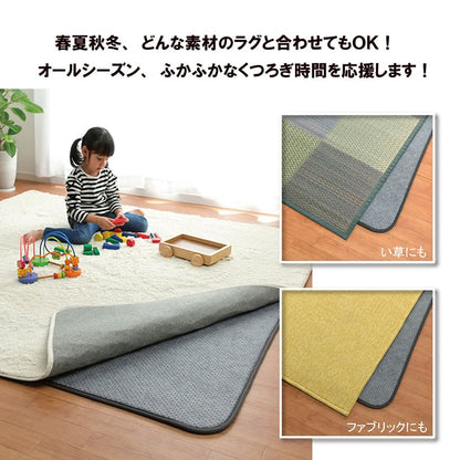 ラグ 下敷き 滑り止め 滑りにくい 防音 へたりにくい ボリューム ウレタン10mm クッション性 約180×180cm 床暖房 ホットカーペット対応 かわいい おしゃれ(代引不可)