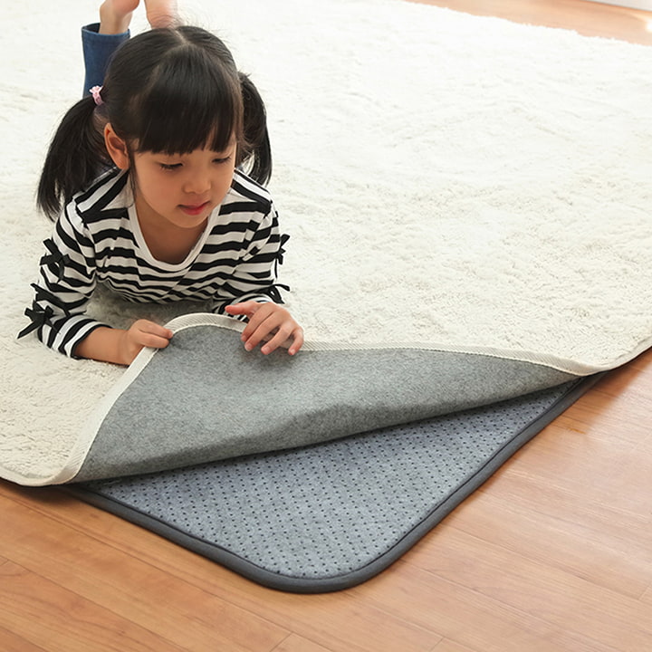 ラグ 下敷き 滑り止め 滑りにくい 防音 へたりにくい ボリューム ウレタン10mm クッション性 約180×180cm 床暖房 ホットカーペット対応 かわいい おしゃれ(代引不可)