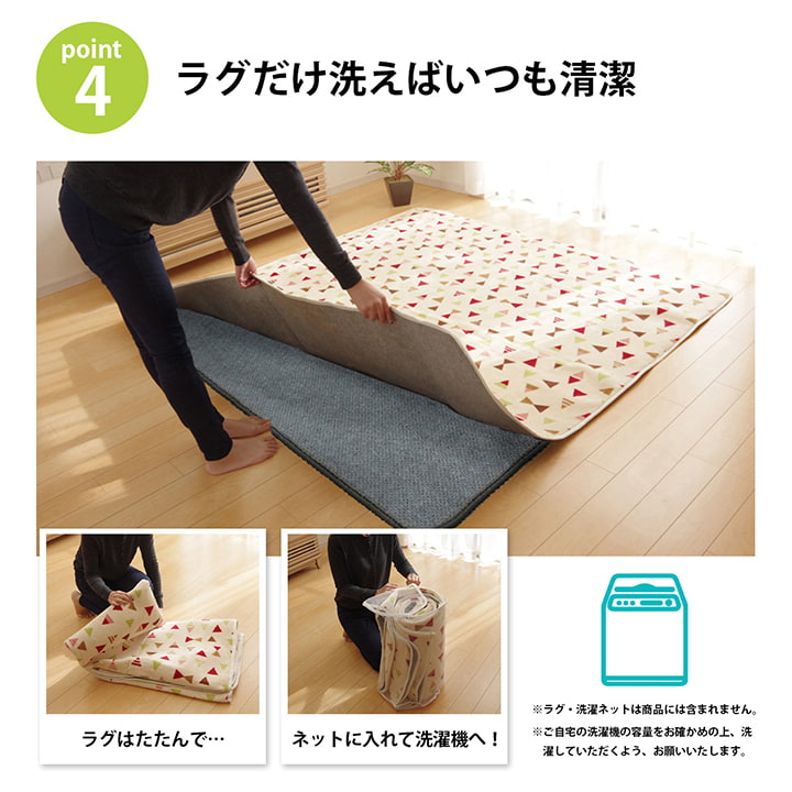 ラグ 下敷き 滑り止め 滑りにくい 防音 へたりにくい ボリューム ウレタン10mm クッション性 約180×235cm 床暖房 ホットカーペット対応 かわいい おしゃれ(代引不可)