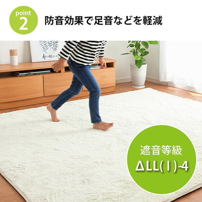ラグ 下敷き 滑り止め 滑りにくい 防音 へたりにくい ボリューム ウレタン10mm クッション性 約180×235cm 床暖房 ホットカーペット対応 かわいい おしゃれ(代引不可)