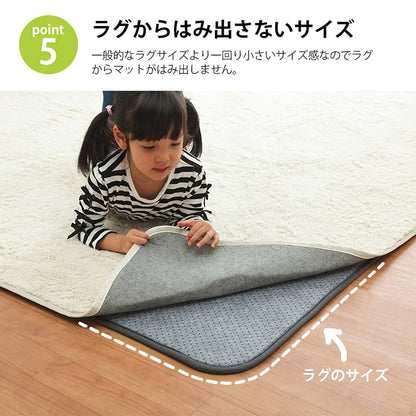 ラグ 下敷き 滑り止め 滑りにくい 防音 へたりにくい ボリューム ウレタン30mm クッション性 約180×235cm 床暖房 ホットカーペット対応 かわいい おしゃれ(代引不可)