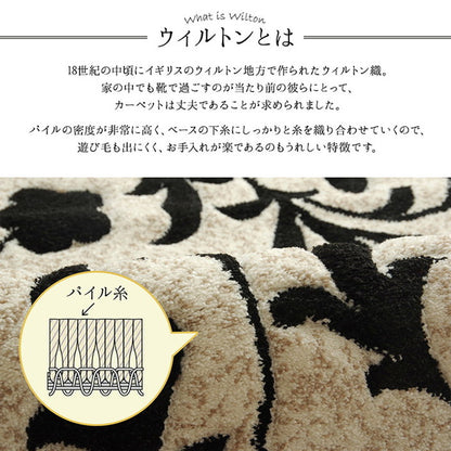 玄関 マット 約60×90cm トルコ ウィルトン 織り カービング 抗菌 防臭 消臭 へたりにくい エレガント 玄関 マット インテリア オールシーズン 北欧 おしゃれ ラグ マット 一人暮らし 新生活(代引不可)