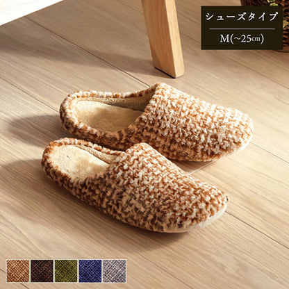 ルームシューズ スリッパ レディース ベージュ Mサイズ 約22~24cm 室内 あったか 秋冬 冷え性 かわいい おしゃれ ギフト プレゼント ノート(代引不可)