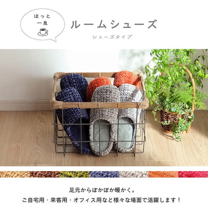 ルームシューズ スリッパ レディース ベージュ Mサイズ 約22~24cm 室内 あったか 秋冬 冷え性 かわいい おしゃれ ギフト プレゼント ノート(代引不可)