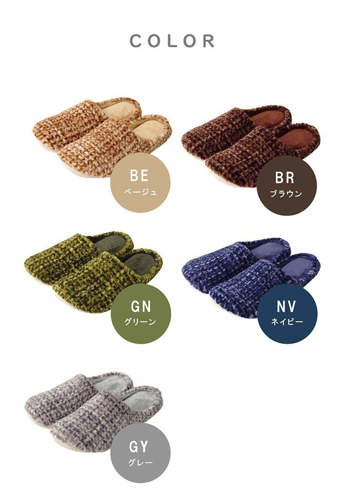 ルームシューズ スリッパ レディース ベージュ Mサイズ 約22~24cm 室内 あったか 秋冬 冷え性 かわいい おしゃれ ギフト プレゼント ノート(代引不可)