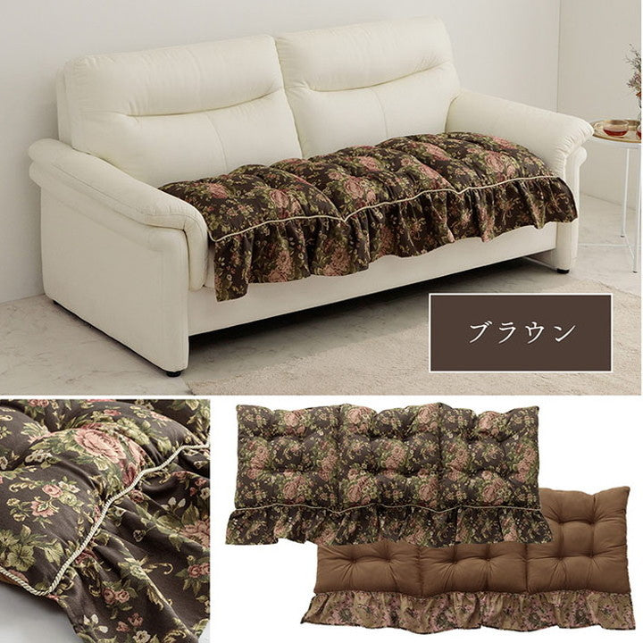 クッション 日本製 洗える 約55×160cm 三人掛け ソファ フリル フリーシート エレガント インテリア おしゃれ 女子 女性 女の子 シンプル 北欧 リビング ふわふわ ふんわり オールシーズン(代引不可)