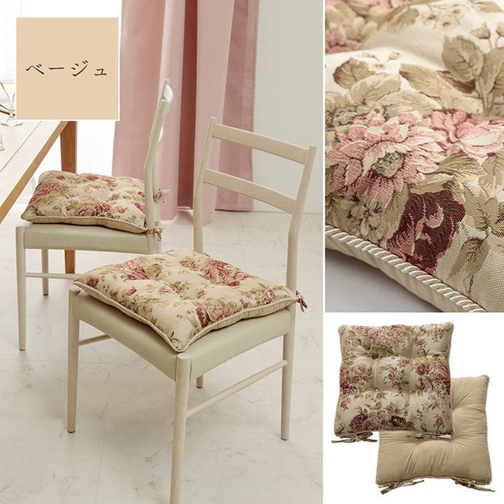 クッション 日本製 約43×43cm 洗える 椅子用 シート エレガント くっしょん インテリア おしゃれ 女子 女性 女の子 シンプル 北欧 リビング ふわふわ ふんわり オールシーズン(代引不可)