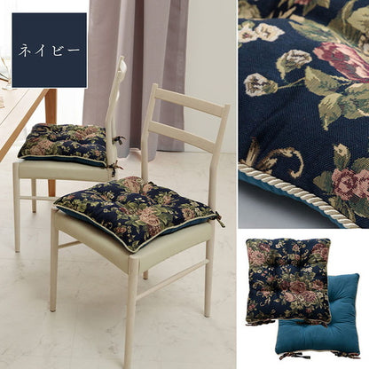 クッション 日本製 約43×43cm 洗える 椅子用 シート エレガント くっしょん インテリア おしゃれ 女子 女性 女の子 シンプル 北欧 リビング ふわふわ ふんわり オールシーズン(代引不可)