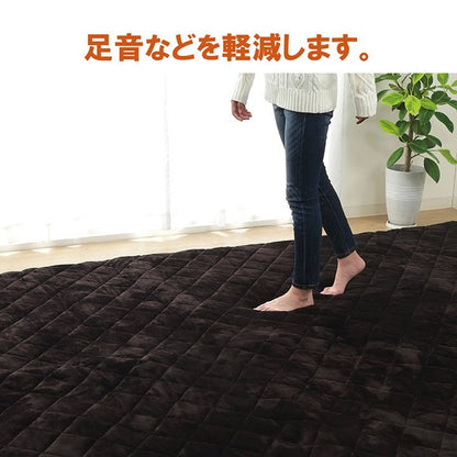 ラグ こたつ敷き布団 長方形 大きい 幅広ラグ ブラウン 約220×400cm 大判ドーク(代引不可)