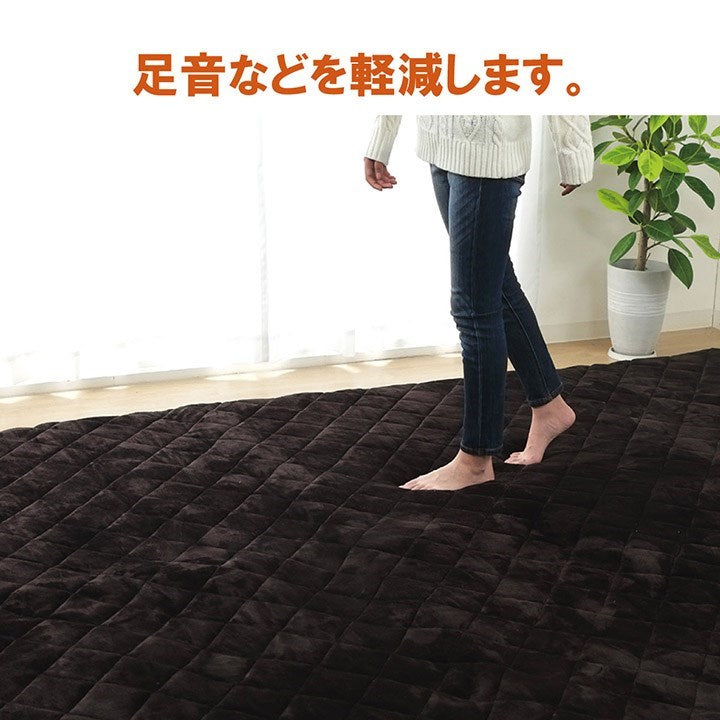 ラグ こたつ敷き布団 長方形 大きい 幅広ラグ ブラウン 約220×400cm 大判ドーク(代引不可)