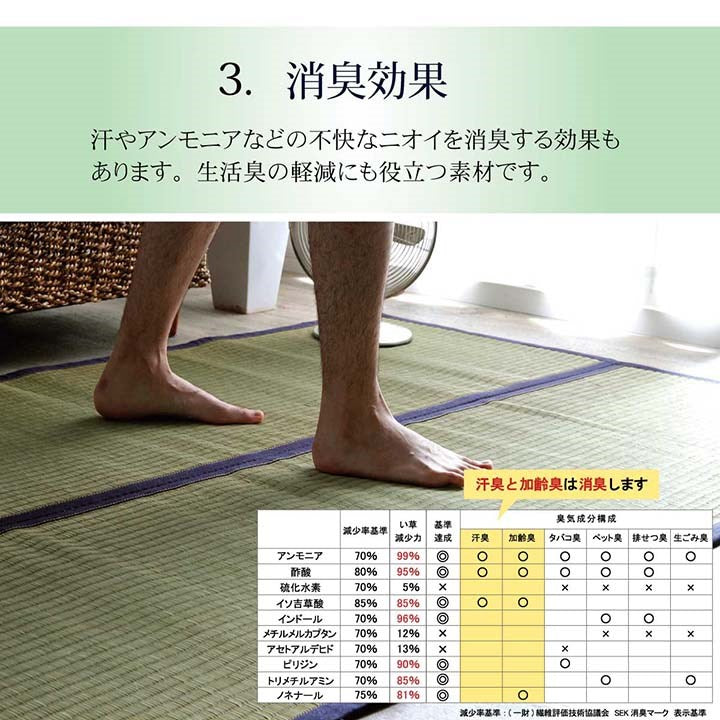 ラグ マット 正方形 い草 191×191cm 夏用 沖縄ビーグ 調温 空気浄化 消臭 不織布 国産 日本製 インテリア おしゃれ オールシーズン 和室 カーペット 絨毯 じゅうたん 新生活 シンプル(代引不可)