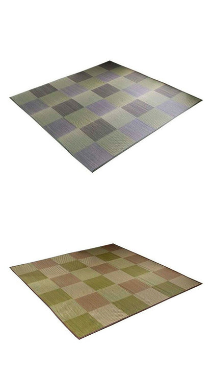 い草ラグ ピーア 170×255cm 団地間3畳 リバーシブル 花ござ 市松柄 両面使える カーペット ラグ 涼感 和室 洋室 ヒバ 抗菌 防臭 フローリング オールシーズン ラグマット 絨毯 じゅうたん イ草(代引不可)