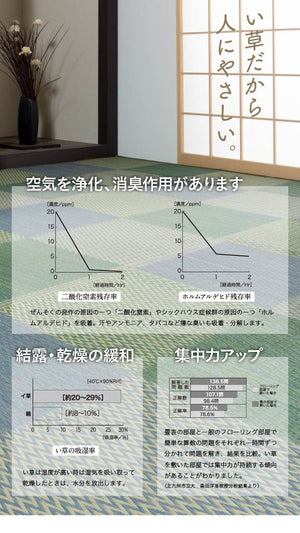 い草ラグ ピーア 286×286cm 本間4.5畳 リバーシブル 花ござ 市松柄 両面使える カーペット ラグ 涼感 和室 洋室 ヒバ 抗菌 防臭 フローリング オールシーズン ラグマット 絨毯 じゅうたん イ草(代引不可)