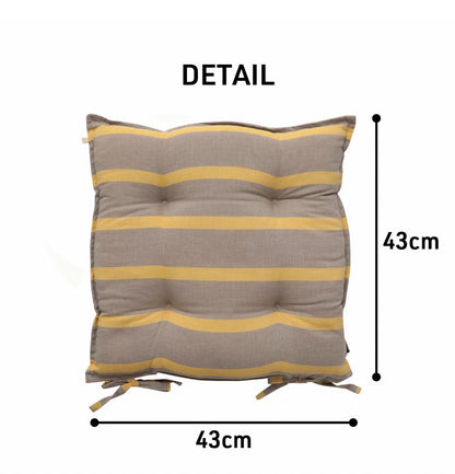 オーガニックコットン クッション シート 角丸 椅子 43×43cm 日本製 洗える 綿100% ボーダー チェア いす シートクッション おしゃれ かわいい ポール(代引不可)