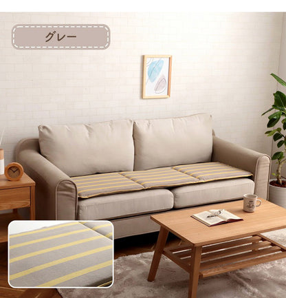 オーガニックコットン ソファパッド クッション フリーシート 43×130cm 洗える 車 日本製 綿100% ボーダー ソファカバー アウトドア ペット 汚れ防止 おしゃれ かわいい ポール(代引不可)