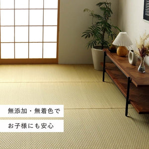 上敷き ゴザ 敷詰 カーペット い草 自然素材 日本製 国産 消臭 ナチュラル 市松柄 シンプル 本間1畳 約95.5×191cm プレーン(代引不可)