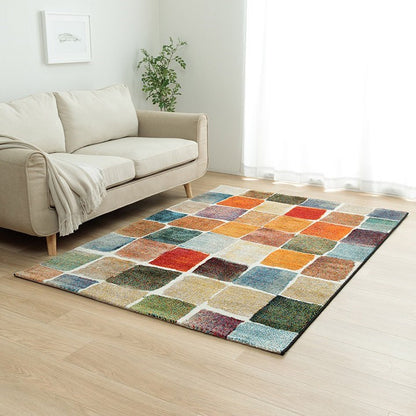 ウィルトン織 ラグ ラグマット カーペット カラフル 抗菌防臭 消臭効果 長方形 玄関用 約80×140cm パレット(代引不可)