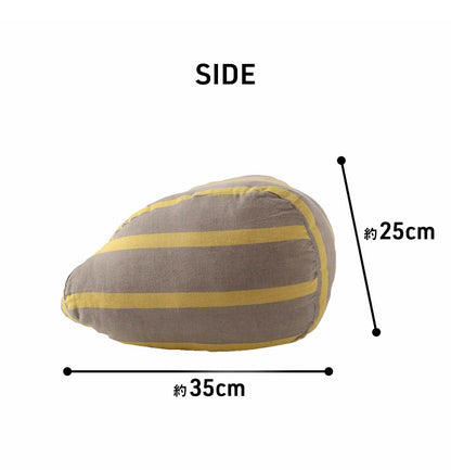 オーガニックコットン 多機能クッション 洗える 寄りかかり 日本製 綿100% ボーダー 背もたれ 約60×35×25cm おしゃれ かわいい 三角クッション スマホ ゲーム ゲーミング ポール(代引不可)