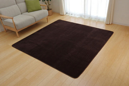 ラグ カーペット 1畳 洗える 抗菌 防臭 無地 「ピオニー」 約92×185cm (ホットカーペット対応) 2畳未満 シンプル 中国製(代引不可)