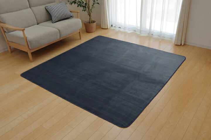 ラグ カーペット 1畳 洗える 抗菌 防臭 無地 「ピオニー」 約92×185cm (ホットカーペット対応) 2畳未満 シンプル 中国製(代引不可)