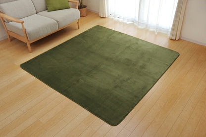 ラグ カーペット 1畳 洗える 抗菌 防臭 無地 「ピオニー」 約92×185cm (ホットカーペット対応) 2畳未満 シンプル 中国製(代引不可)