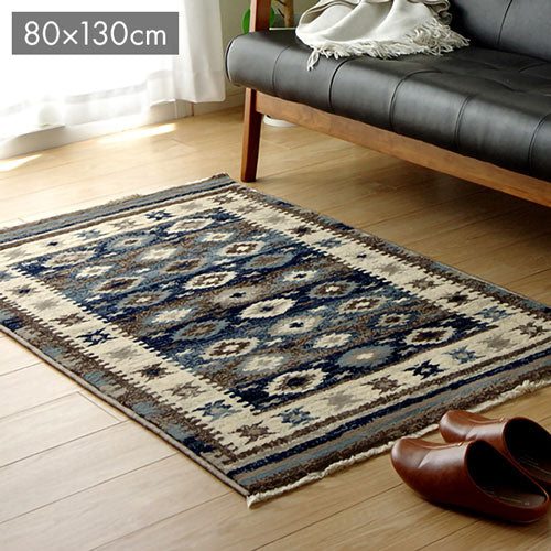 カーペット ラグ マット モルドバ ウィルトン 織り 畳める 約80×130cm レッド へたりにくい エスニック プルメリア(代引不可)