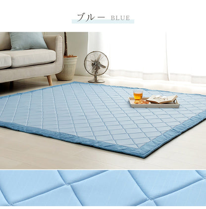 接触冷感 ラグ もちもち 滑り止め付き 180×180cm シンプル 涼しい 冷たい カーペット リビング 正方形 新生活 一人暮らし(代引不可)