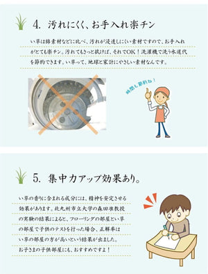 純国産 い草花ござカーペット 『ラビアンス』 ローズ 江戸間6畳(約261×352cm) ラビアンス(代引不可)