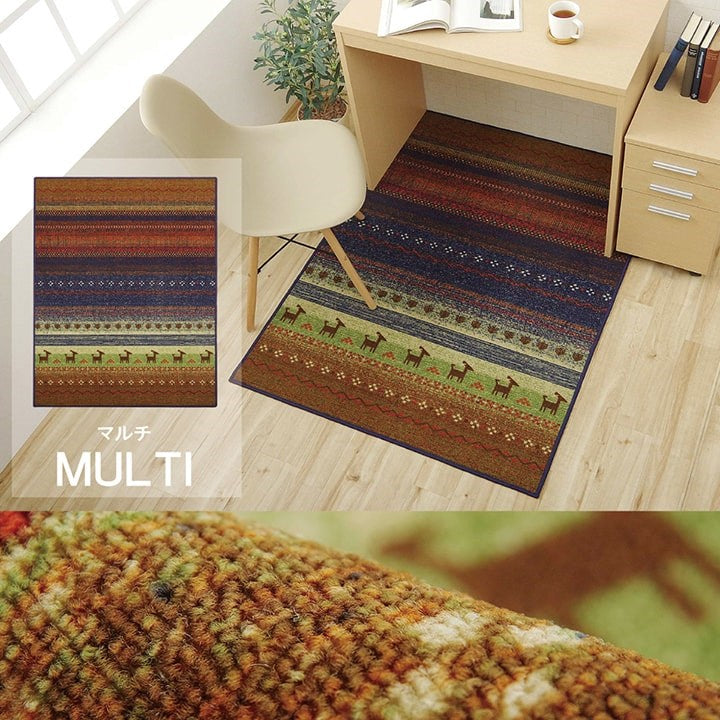 デスクカーペット 約100×130cm デスクマット 学習机 マット ラグ ルームマット 子供部屋 キズ防止 テレワーク ラグ カーペット 絨毯 じゅうたん インテリア おしゃれ オールシーズン 北欧(代引不可)