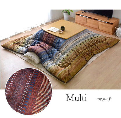 こたつ布団 ギャッベ柄 こたつ布団 長方形特大 掛け単品 『ラディ』 グリーン オレンジ マルチ 約205×315cm おしゃれ かわいい(代引不可)