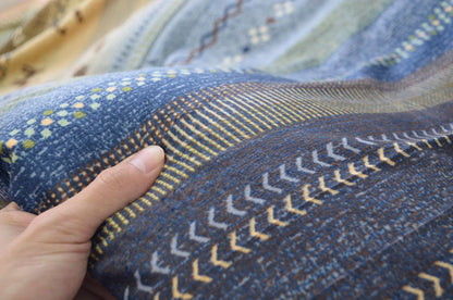 こたつ布団 カバー 洗える 正方形 ファスナータイプ ギャッベ柄 ノルディック グリーン 約215×215cm(代引不可)