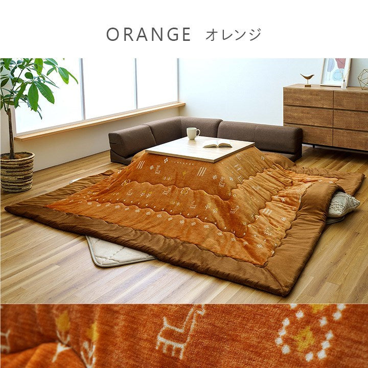 こたつ布団 単品 ローソファー用 大きめ ギャベ柄 撥水 グレー 長方形 約240×280cm レスタ(代引不可)