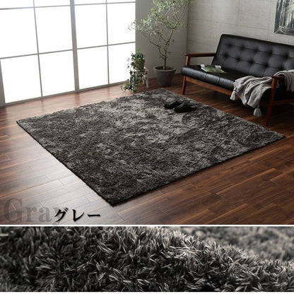 ラグ 長方形 約3畳 約200×250cm シャギー 長毛 コンパクト 滑りにくい加工 制菌加工 洗える オールシーズン 床暖房 ホットカーペット対応 インテリア 北欧 おしゃれ カーペット マット(代引不可)