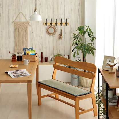 クッション 約35×100cm ベンチパッド い草 チェック柄 調湿 空気清浄 お手入れ簡単 シート インテリア おしゃれ 北欧 チェア 椅子 イス オールシーズン シンプル コンパクト(代引不可)